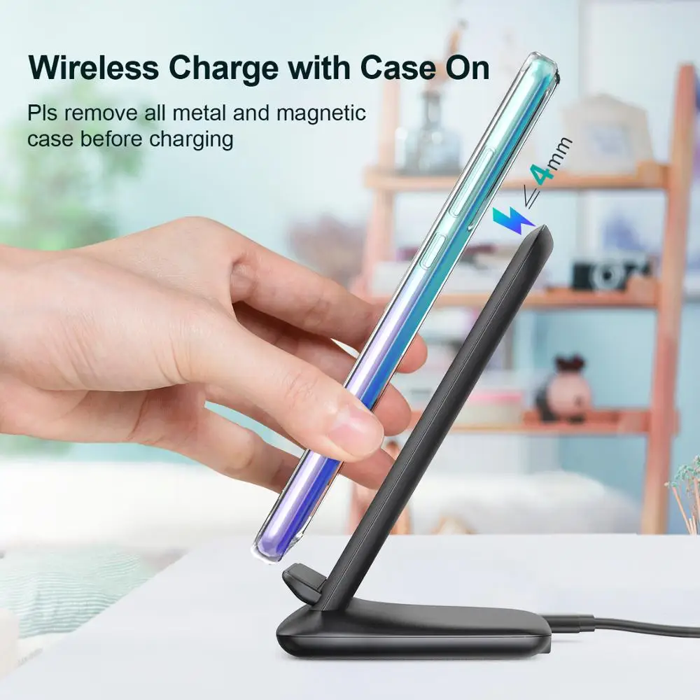 Беспроводное зарядное устройство CHOETECH 15 Вт Qi для IPhone X XR XS Max 8 быстрая