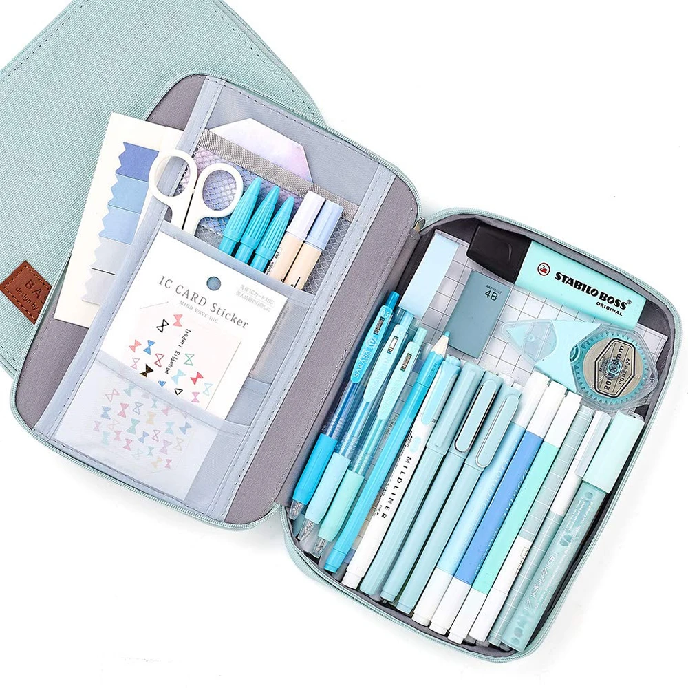 Большая вместительная Холщовая Сумка для хранения ручек сумка канцелярских