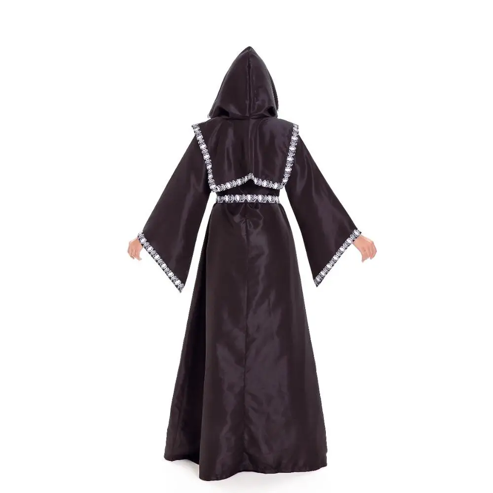 Костюм ведьмы в средневековом стиле на Хэллоуин готический костюм с капюшоном