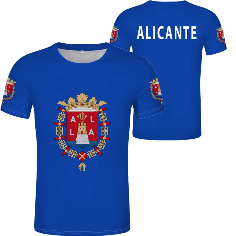Футболка с надписью Флаг Аликанте свободная футболка именем и номером Испании