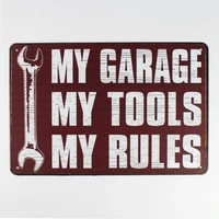 metal tin sign my garage my tools my rules decor bar pub home vintage retrovisit our store more products