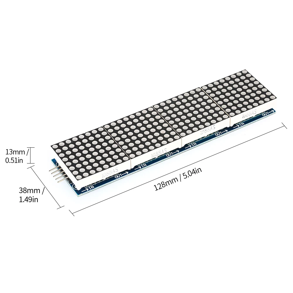 Матрица точечная 4-в-1 модуль управления SCM MAX7219 с 20 см Dupont Line 5P для Arduino Raspberry Pi PIC ARM |