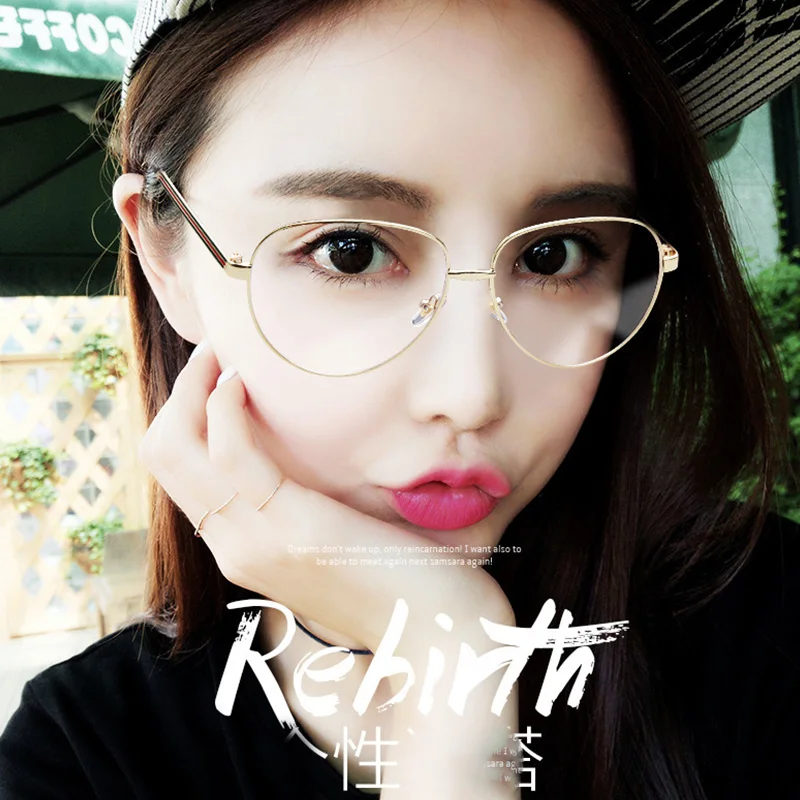 

Light Metal Frame Glasses Anti Blue Light Women Men Eyeglasses Optical Vintage Classic Computer Goggles Oversize Clear Gafas