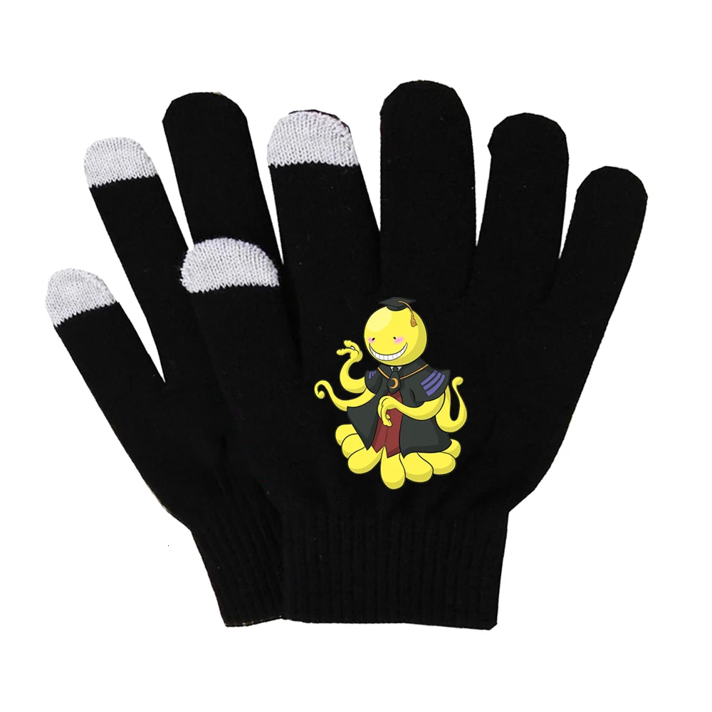 

Anime Ansatsu Kyoushitsu Gloves Unisex Finger Cotton Warm Gloves Non-slip Touch Screen Gloves finger gloves
