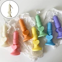 heart shape candle holder candle resin mold korean style aromatherapy candles home decoration cylindrical candle silicone molds