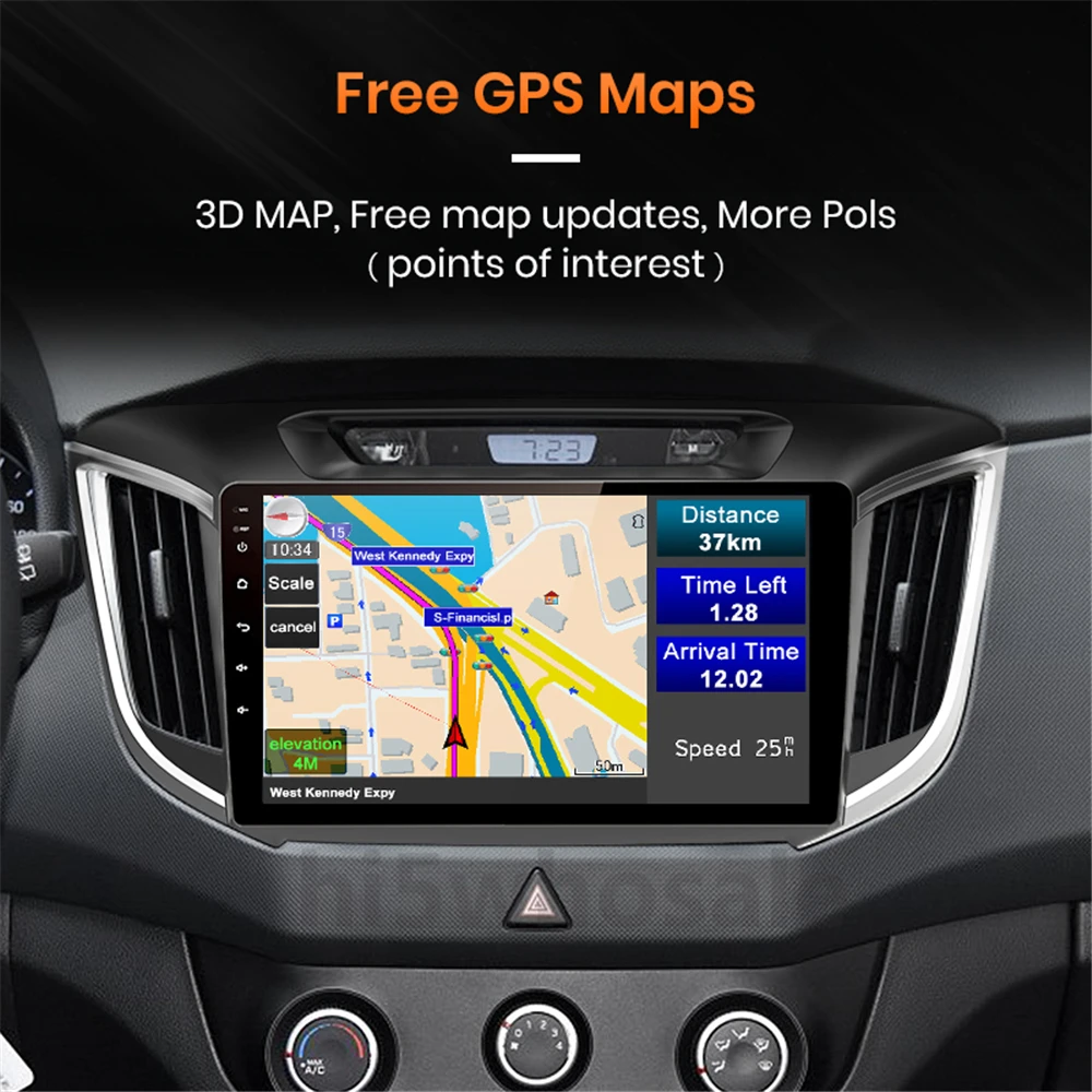 Автомагнитола 2 din на Android 9 1 ГБ + 32 мультимедийный видеоплеер с GPS навигацией Bluetooth