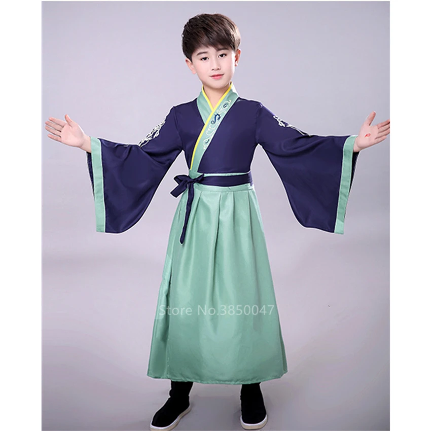 100 160 см детский Древний китайский костюм для детей традиционная вышивка девочек