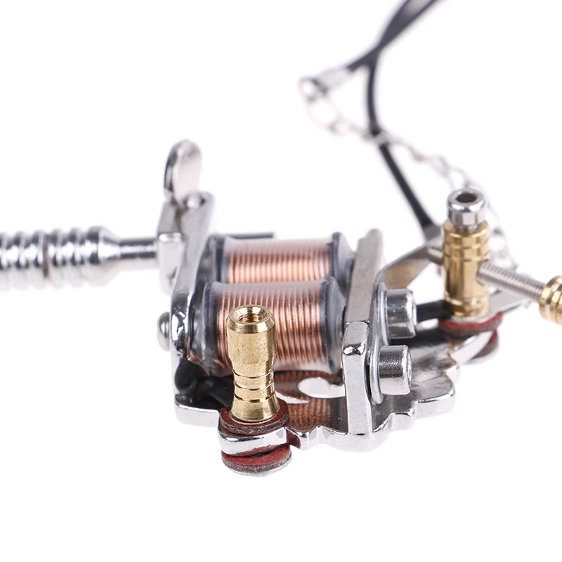 

Tattoo gun Necklace Silver Tone Vintage Style 1pcs MINI tattoo machine Silver NEW Tattoo Machine for Jewellery Decor