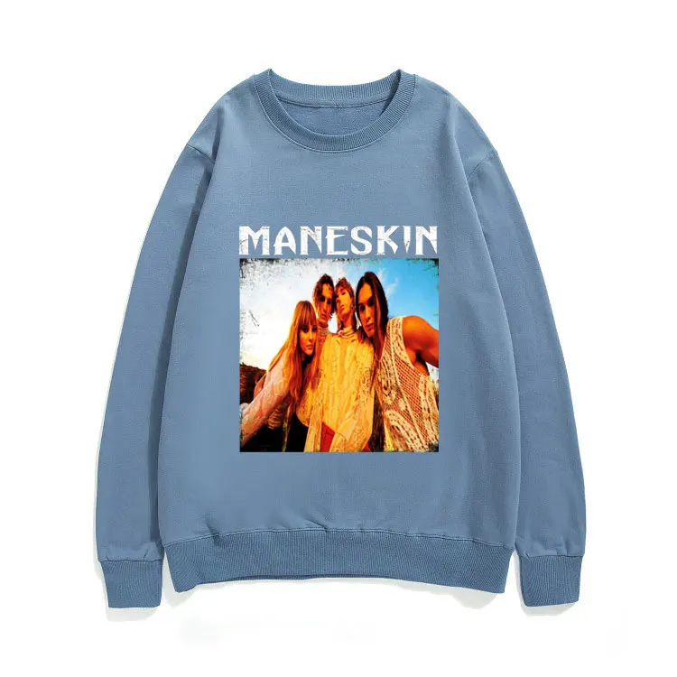 

Maneskin Graphic Sweatshirt Fashion Print Pullover Tracksuit Men/women Retro Style Sweatshirts Daily Casual Tops Man Streetwear