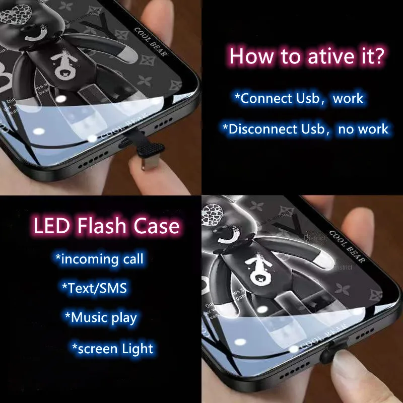 Чехол со светодиодной подсветкой для iPhone 13 12 11 Pro Max XS XR 2020 SE 8 7 Plus | Мобильные