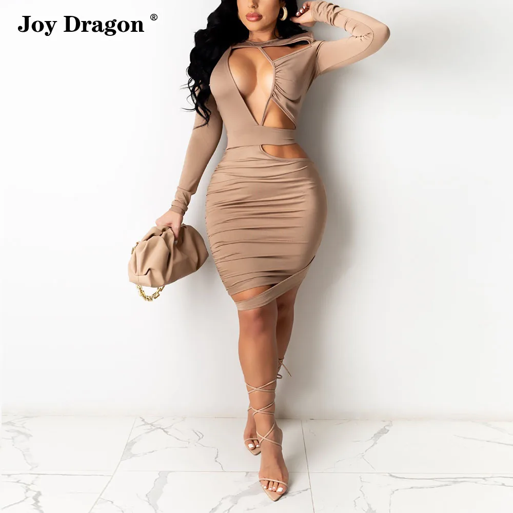 Women Sexy Long Sleeve Dress Autumn 