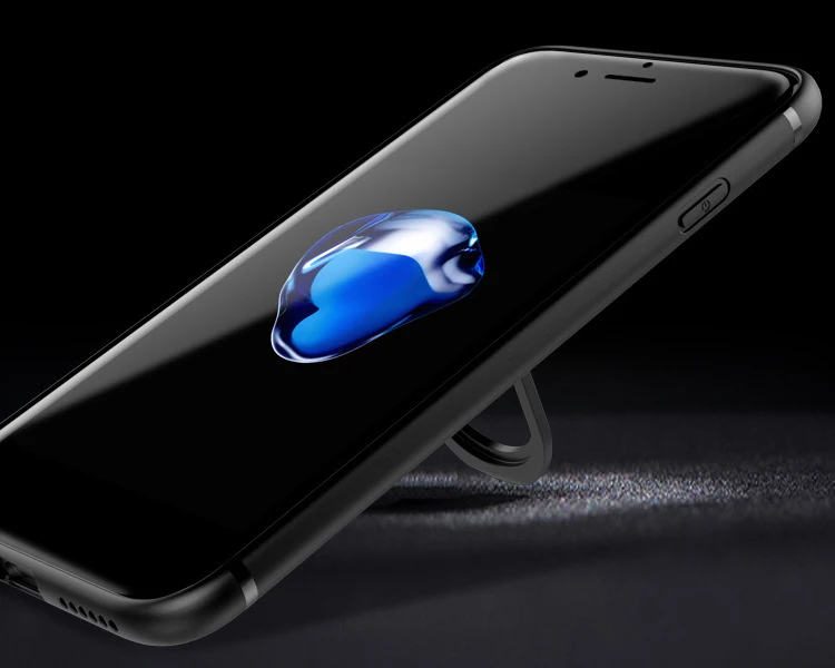 Для iPhone 6 6s 7 Plus чехол для телефона Магнитный Автомобильный держатель Подставка задняя чехол для iPhone 8 X с стенд для колец на палец чехол