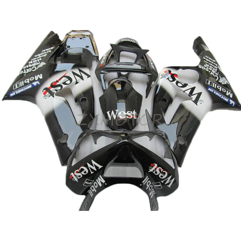 

Настраиваемые Обтекатели для краски для ZX6R 2003 2004 Kawasaki, черные, белые, благодарные мотоциклетные Обтекатели zx6r 03 04 West JK17