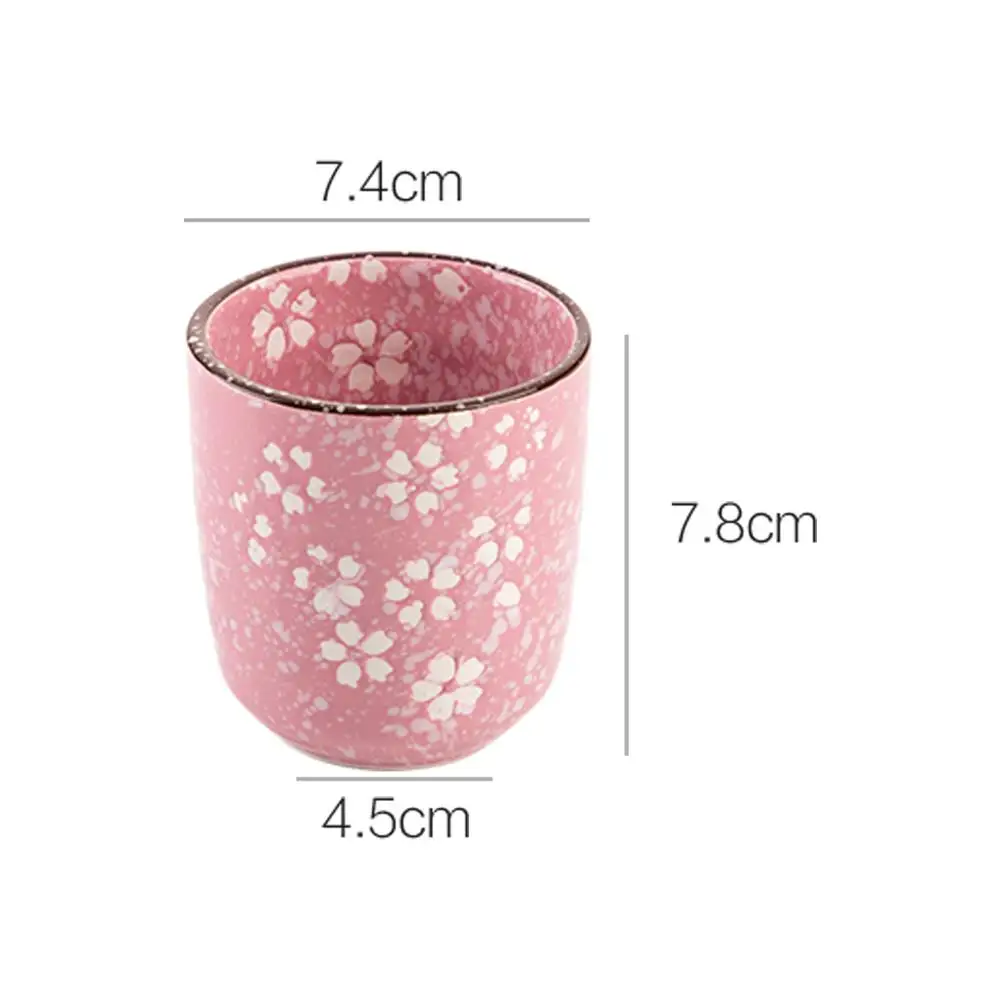 

Sakura Pattern Ceramic Cup Tea Coffee Cup Mug Wine Tumblers Water Cups Juice Milk Cups Cafe Portable Drinkware Japanese Style
