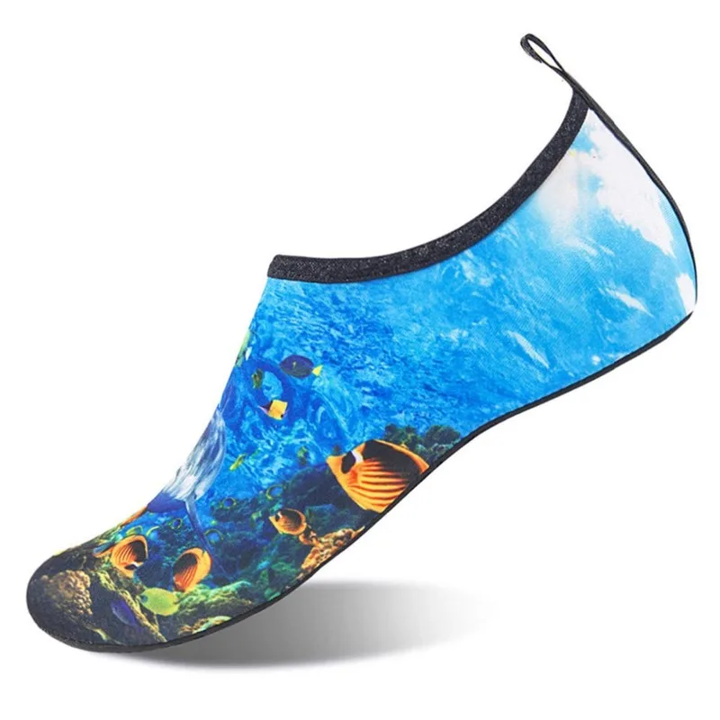 Women's water shoes large size water beach shoes women's striped colorful sea swimming shoes zapatos de mujer socks water shoes