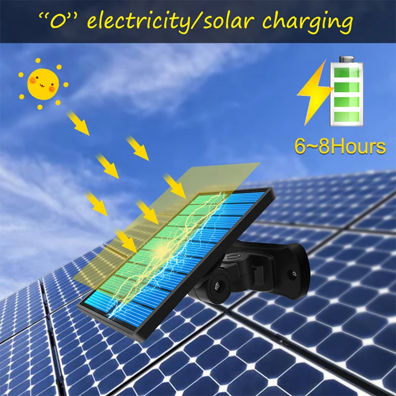 Светильник на солнечной батарее 3 головки водонепроницаемый 270 ° регулируемый