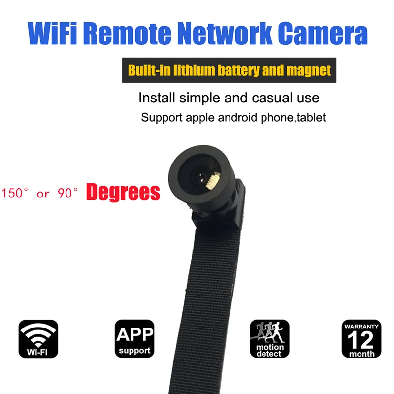 Mini 4K Wireless WIFI Camera DIY Home Security Monitor Camcorder Night Vision Motion Detection H.264 Video Reorder Webcam | Электроника