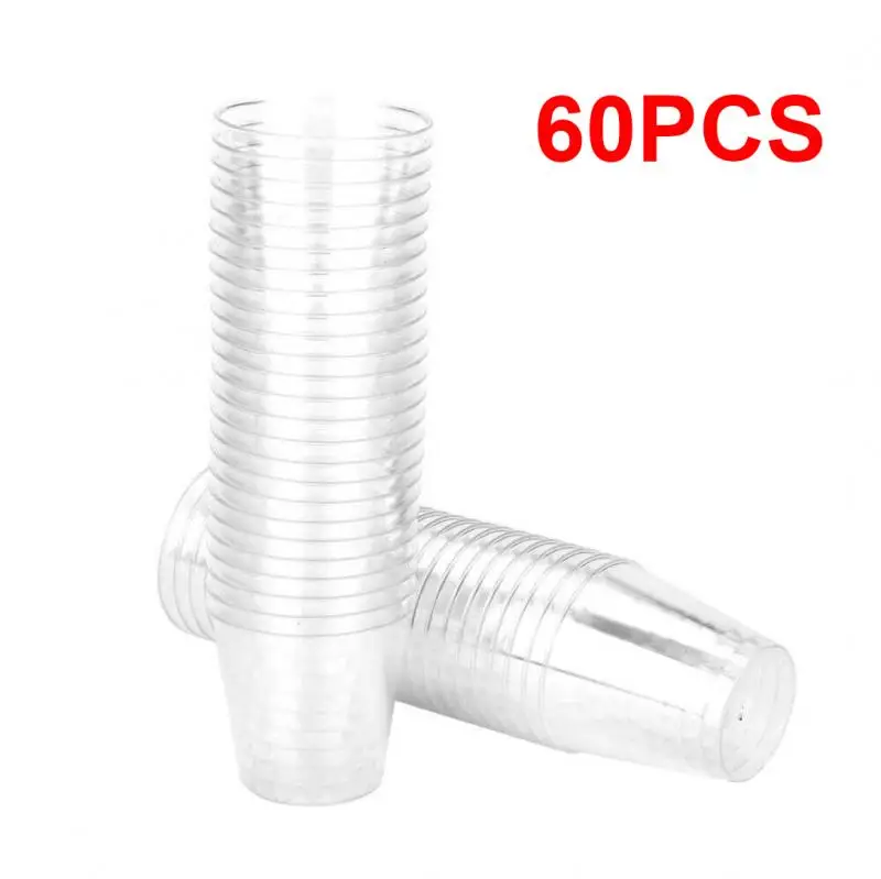 

20/60pcs 30ml Eco-friendly Clear Plastic Shot Glass Party Disposable Cups Weddings Birthday Party Clear Cup Tableware Disposable