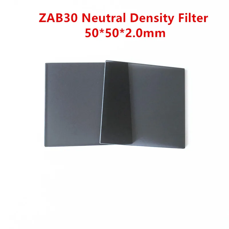 ND стекло ZAB30 50*50*2,0 мм 30% фильтр нейтральной плотности уменьшающий светильник OD значение 0,5