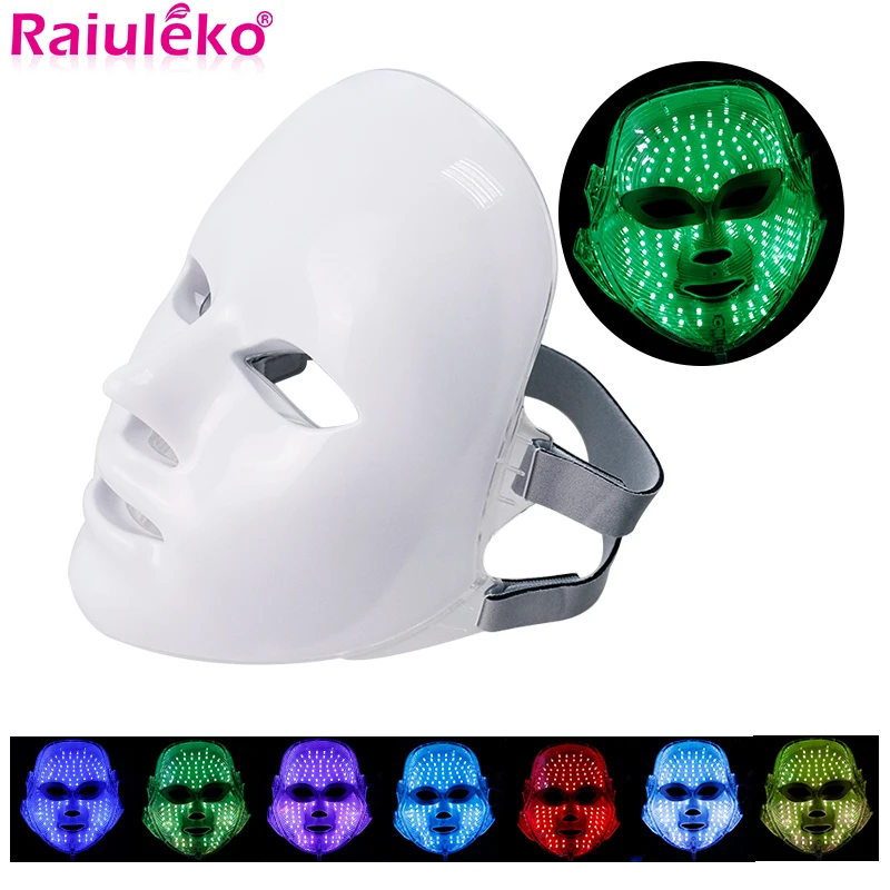 

7 Colors Led Facial Mask Skin Rejuvenation Photon Therapy Face Mask Whitening Anti-wrinkle Removal Acne Mask Beauty Face Care
