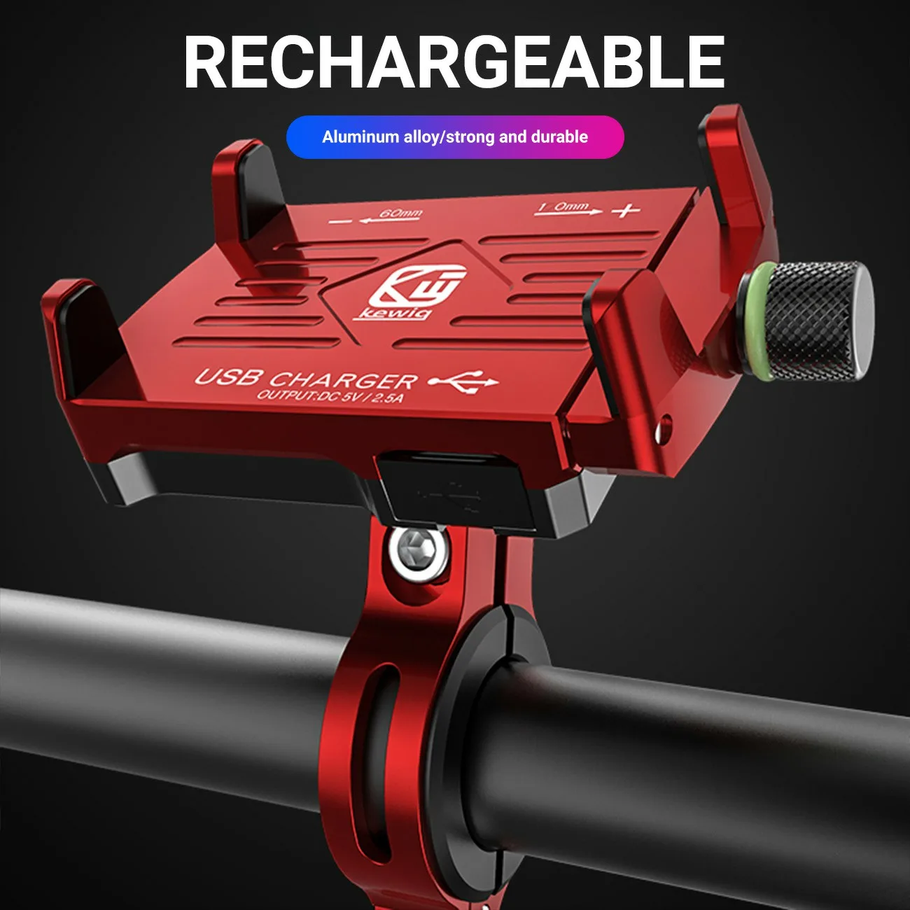 

Aluminum Alloy Motorbike Bracket Mounts Holders with USB Charger for Phones