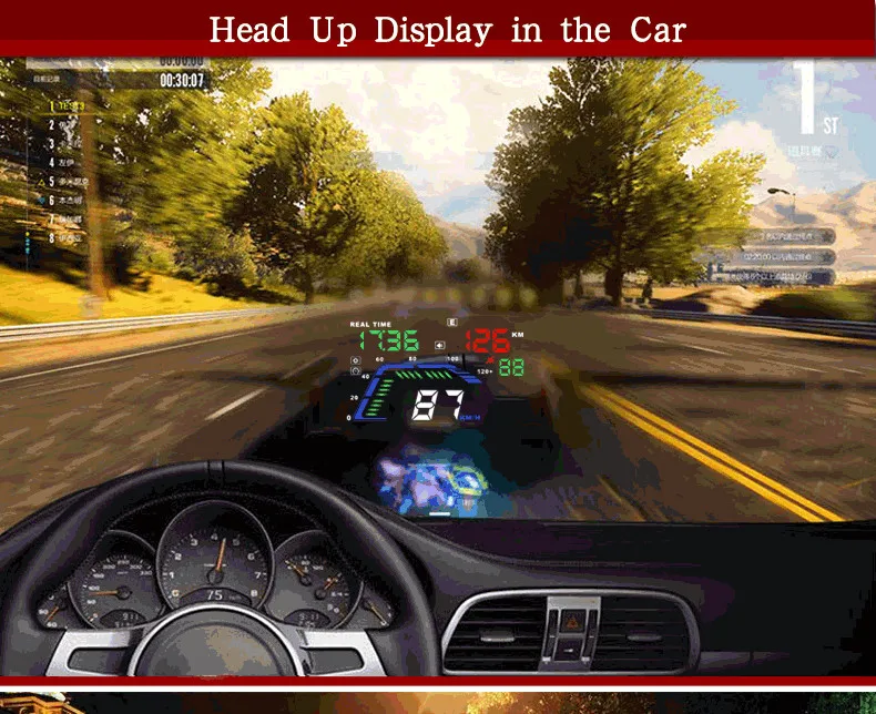 Прикуриватель HUD Q7 с GPS и дисплеем сигнализация цифровой индикацией скорости