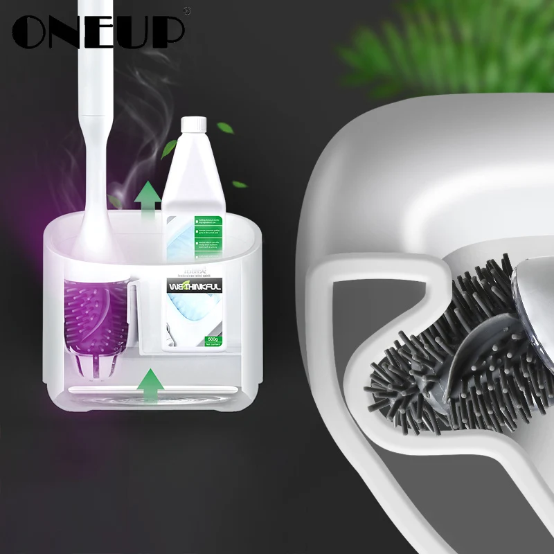 Щетка для унитаза ONEUP УФ/ТПР бытовая щетка уборки пола резиновый держатель