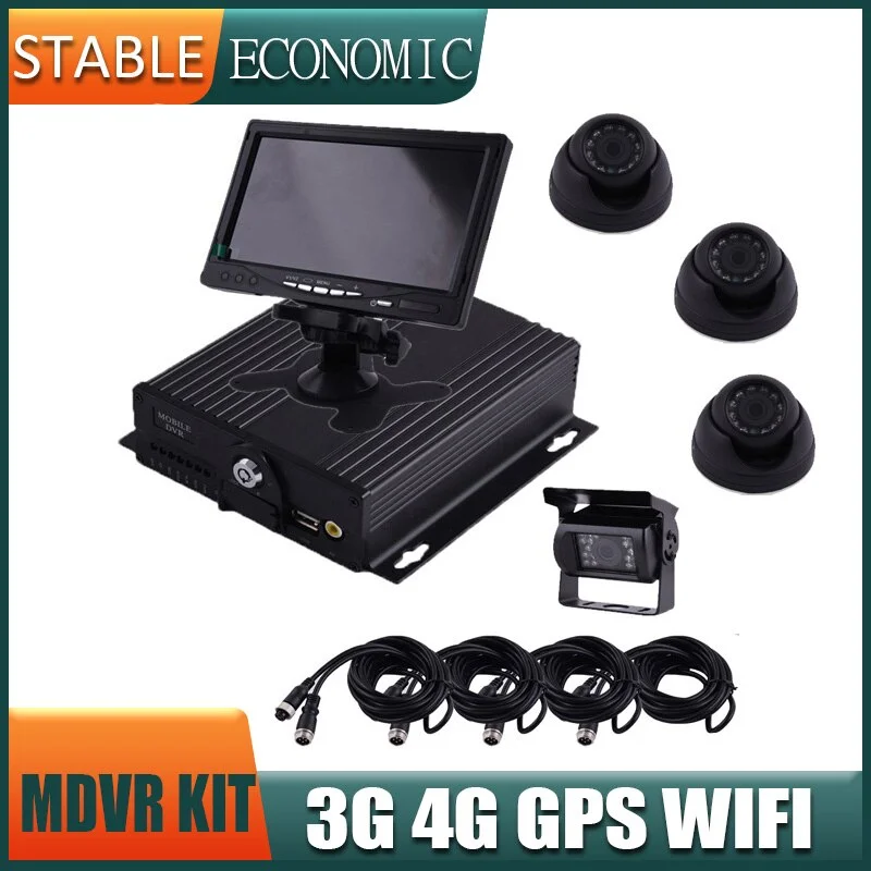 Недорогой мобильный видеорегистратор поддержка 3G 4G WiFi GPS SD карта MDVR комплект