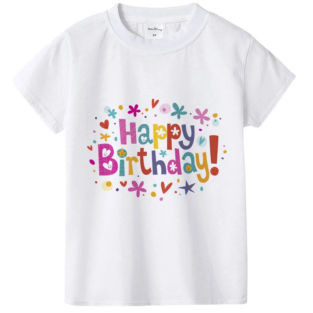 

2021 Happy Birthday T Shirt Kids Girls Little Sister Princess T Shirt Sisters Casual Tee Summer Baby T Shirts Party Wear