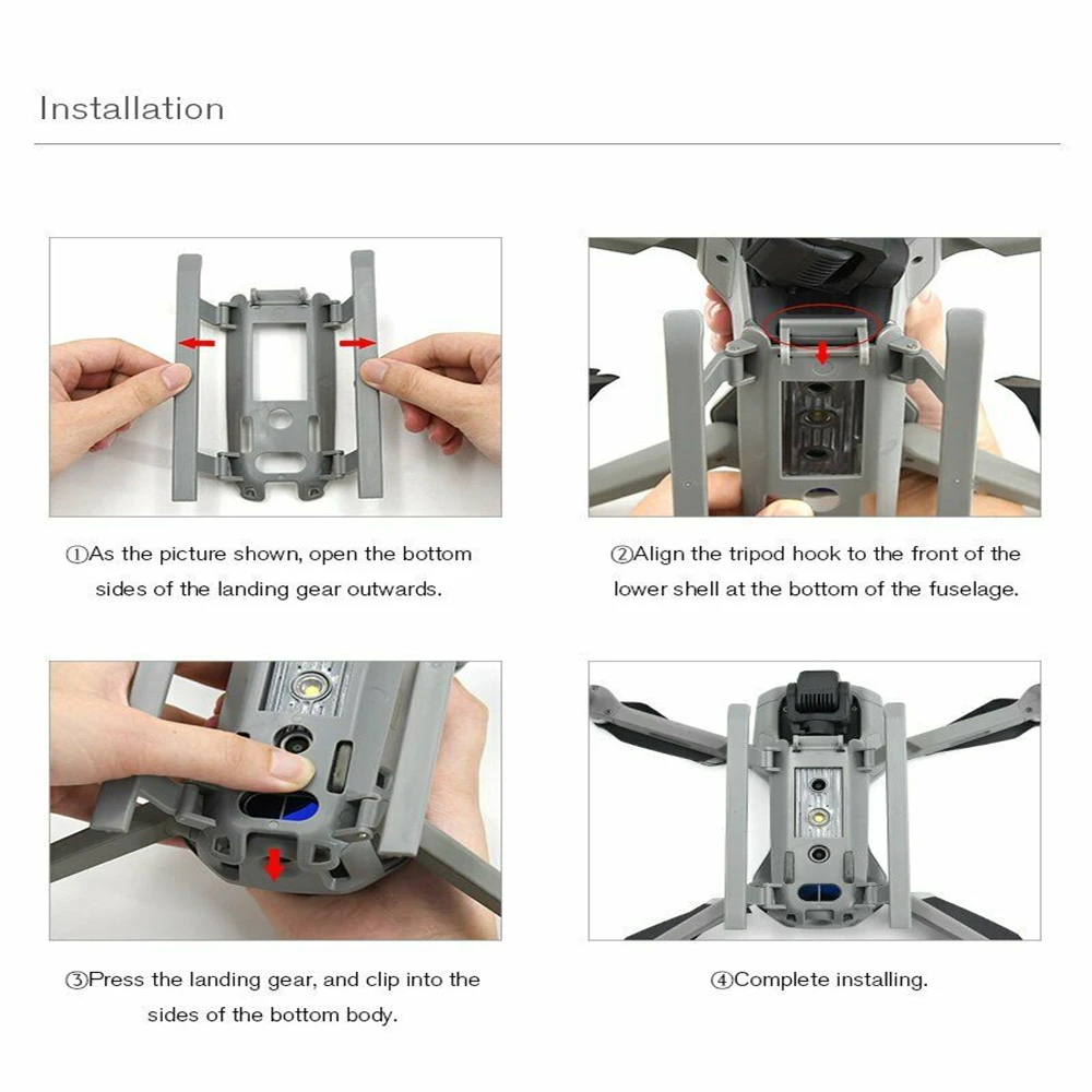 

Foldable Landing Gear Tripod Heightened ABS for DJI Air 2S/Mavic Air 2 Smooth Landing Drone Accessories