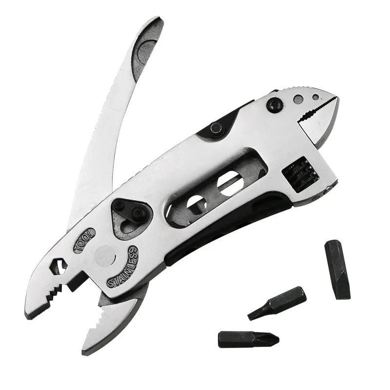 

Fold Multi Tool Knife Repair Adjust Screwdriver Wrench Outdoor Survive Camp Jaw Plier Multipurpose Multifunction Spanner Gear