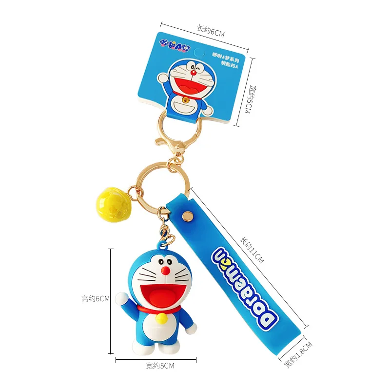 

Japan Cartoon Doraemon Keychain Cute Creative Bule Cat Doll Jingle Cats Keyring For Kids Toys Backpack Pendant Jewelry Gift