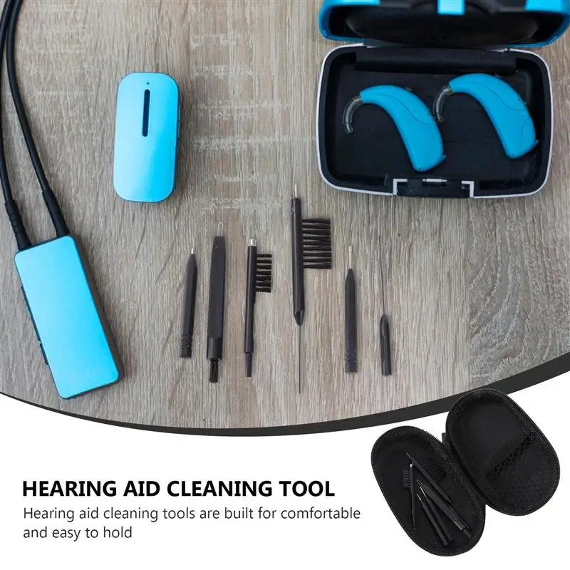 

Durable Practical Lightweight Portable Hear Aid Cleaning Kit Hear Aid Cleaning Brush for Women Men