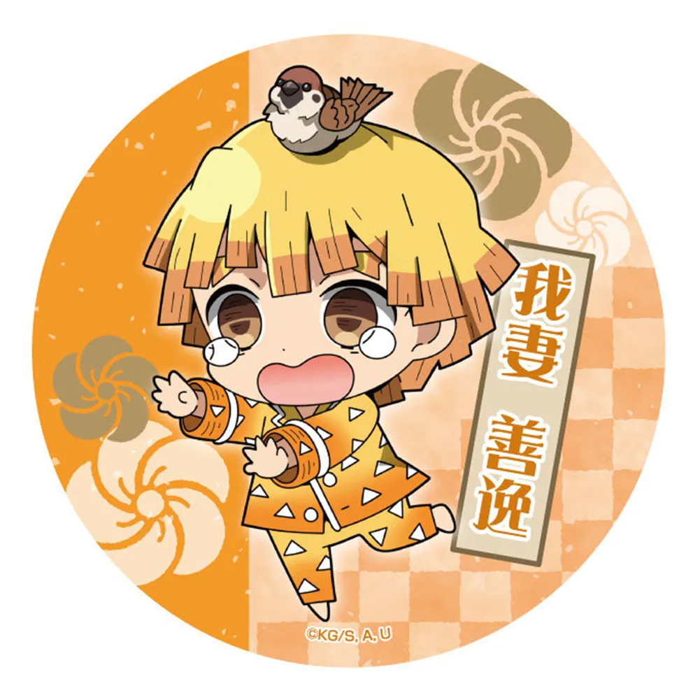 

Kawaii Anime Badges Demon Slayer Button Pins Cosplay Characters