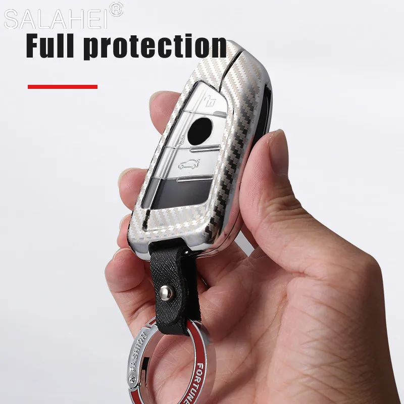 

Zinc alloy+TPU Car Key Case Cover For BMW 1 2 3 4 5 6 7 Series X1 X3 X4 X5 X6 F30 F34 F10 F07 F20 G30 F15 F16 Keychain KeyHolder