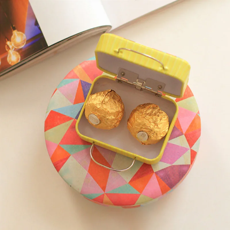 

Mini Cute Storage Tin Box Coin Bag Jewelry Box Lovely Print Storage Box Girls Gifts Birthday Party Gift Box