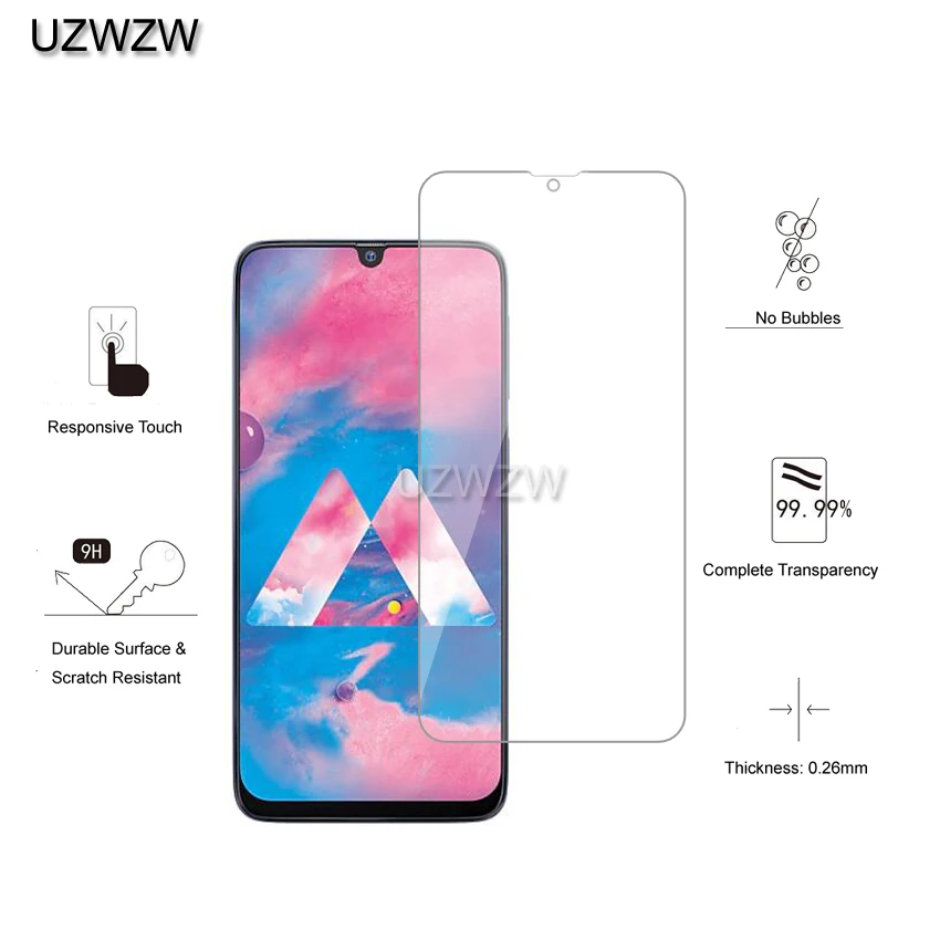 2 шт Стекло для samsung Galaxy M30 M30s 2.5D 0,26 мм Премиум защитное закаленное стекло для экрана для samsung M30 M30s стекло