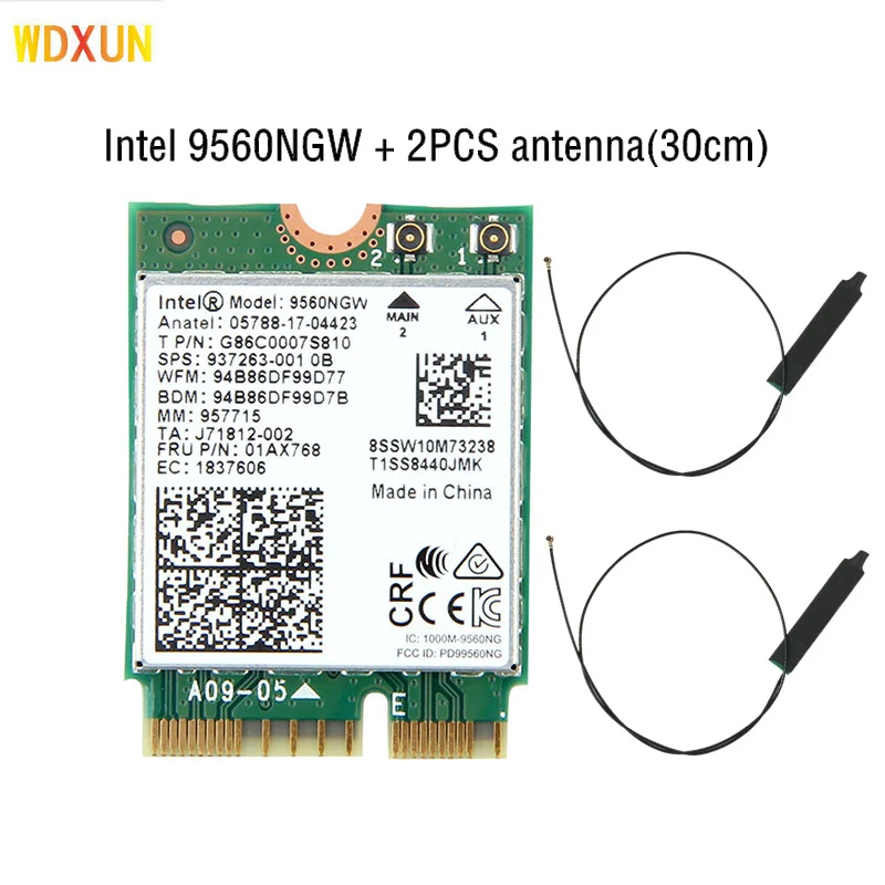 Intel 9560 двухдиапазонный 2 4g/5 ГГц беспроводной bluetooth 5 0 802.11ac m.2 cnvi 9560ngw Wi-Fi карта |