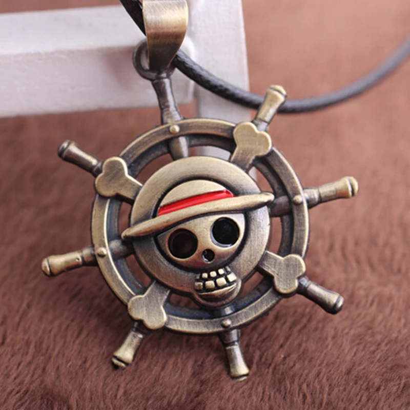 Горячая Распродажа аниме Одна деталь Луффи Череп Кулон Цепочки и ожерелья