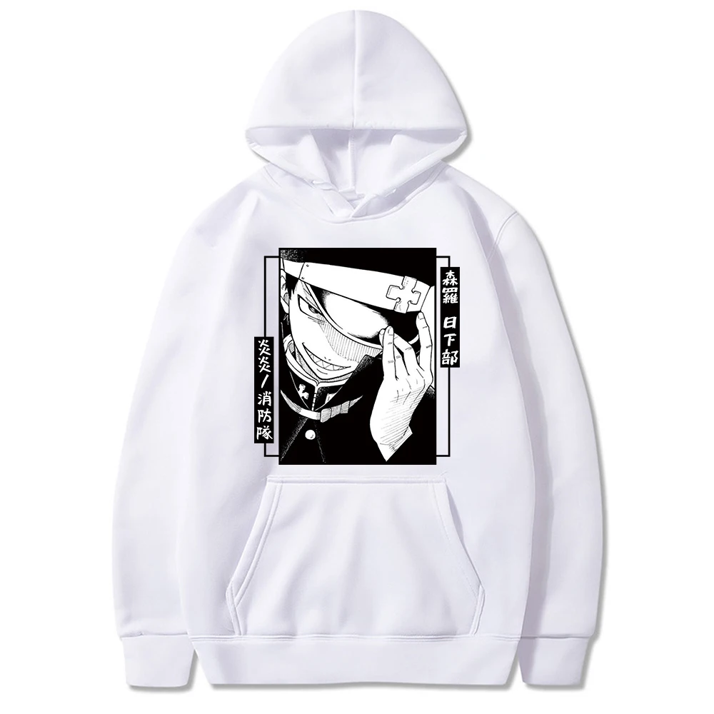 

2021 New Anime Fire Force Hoodie Shinra Kusakabe Akitaru Obi Graphic Hoodie Men Women Long Sleeve Harajuku Pullover Sweater Tops