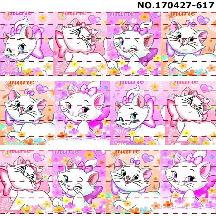 170427-617 Новинка, 50 ярдов, Новое поступление, японская мультяшная лента Marie Catl, лента с рисунком из мультфильма - Цвет: 170427-617