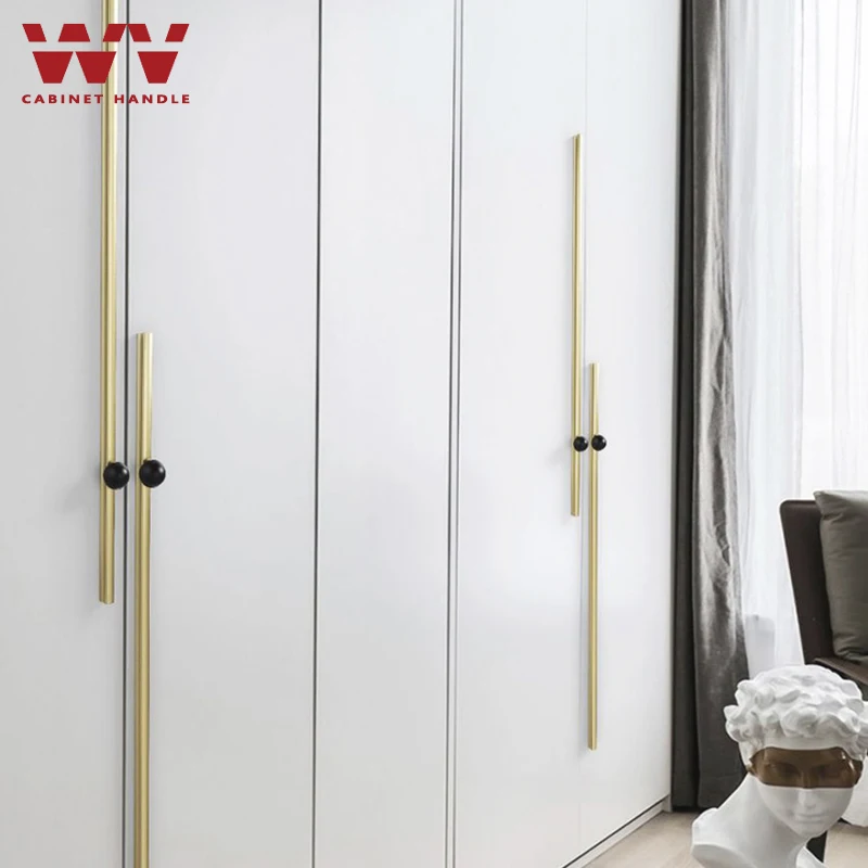 Европейские ручки WV для кухонного шкафа ручка 192 мм из цинкового сплава черная