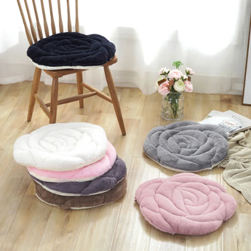 Розовая Подушка круглая коротковоздушная подушка в японском стиле цветочный