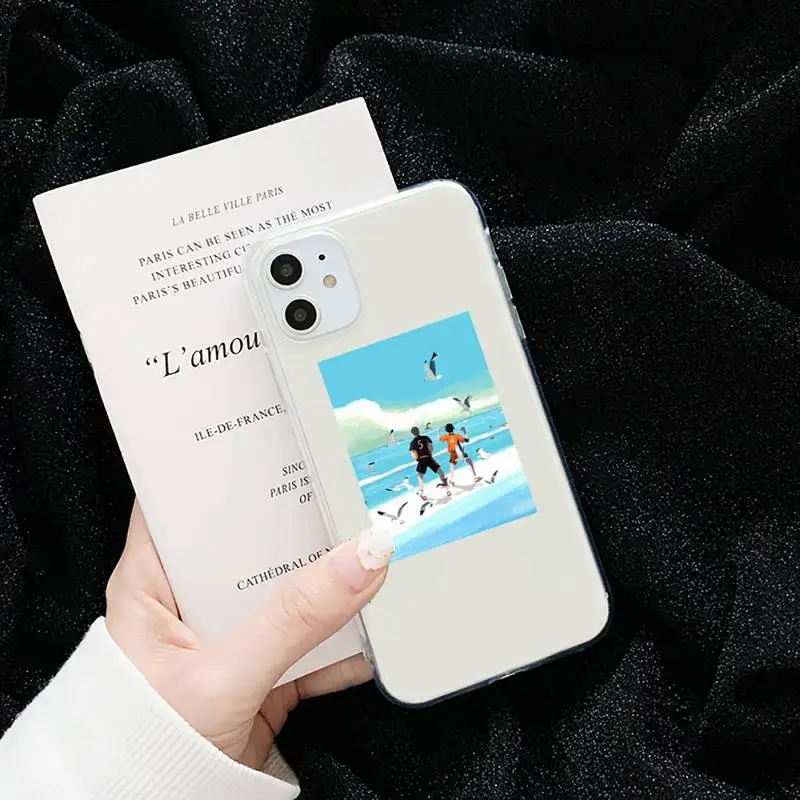 

Haikyuu Kozume Kenma Minimalism oil Phone Case Transparent for iPhone 6 7 8 11 12 s mini pro X XS XR MAX Plus cover shell