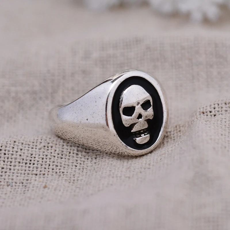 Мужское кольцо с черепом покрытое серебром 30% пробы | Украшения и аксессуары