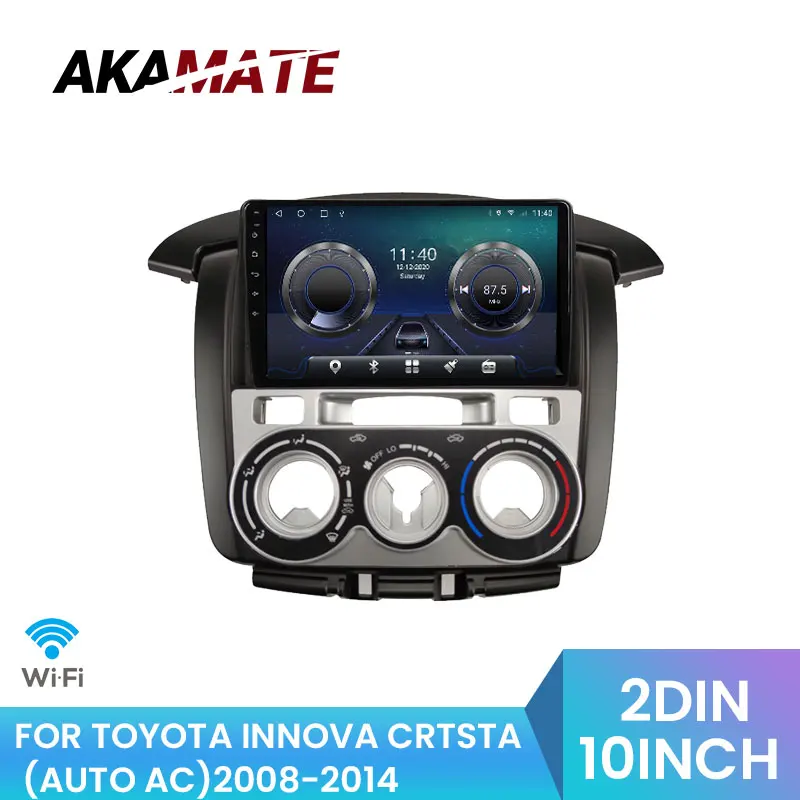 Автомобильный мультимедийный плеер AKAMATE автомагнитола 2 Din для ToyotaInnovaCrysta (Авто AC)