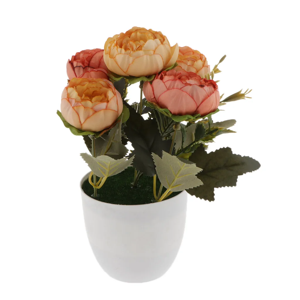 Искусственный Пион шелковые цветы Букет Свадебные украшения для