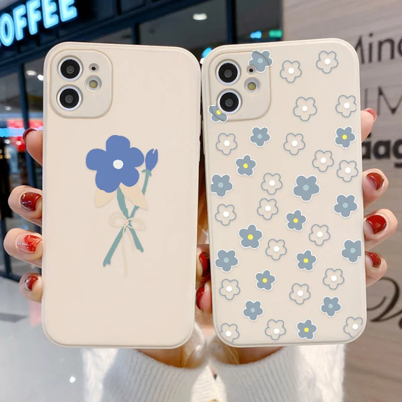 

Lens Protection Case For iPhone 11 Case Flower Cover Soft Cover iPhone 11 12 Pro Max X XR XS 7 8 Plus 6 6S SE 2020 12 Mini Coque