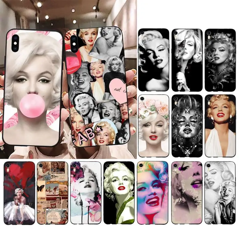 

Marilyn Monroe With a Cat Phone Case for iPhone 13 11 12 pro XS MAX 8 7 6 6S Plus X 5S SE 2020 XR cover