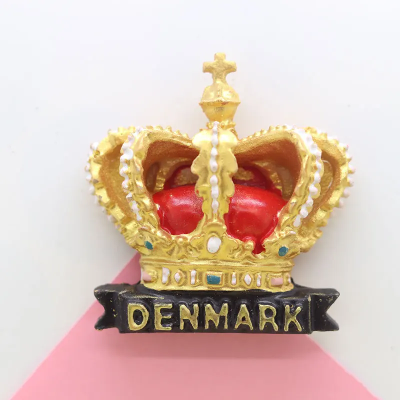 Магнитная печать на холодильник crwon Дания сувенир красочная маска Кухонное